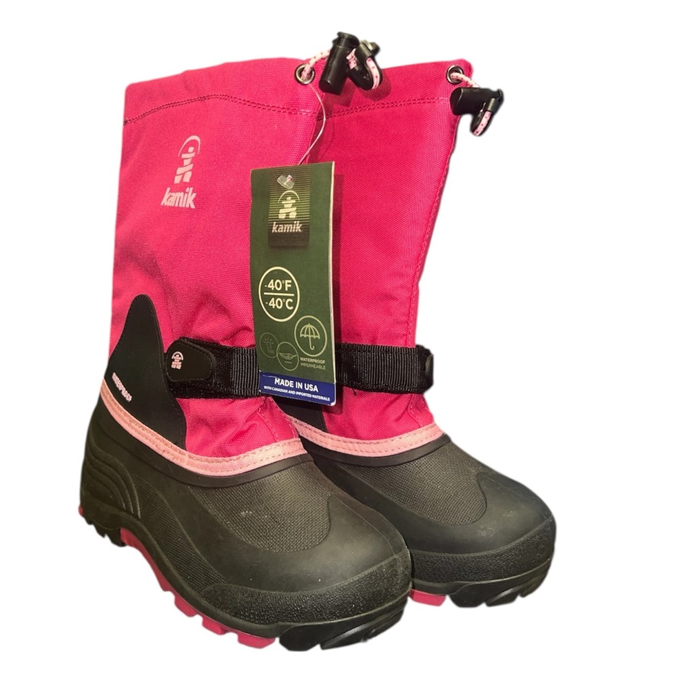 Kamik Fuchsia and Black Snow Boots